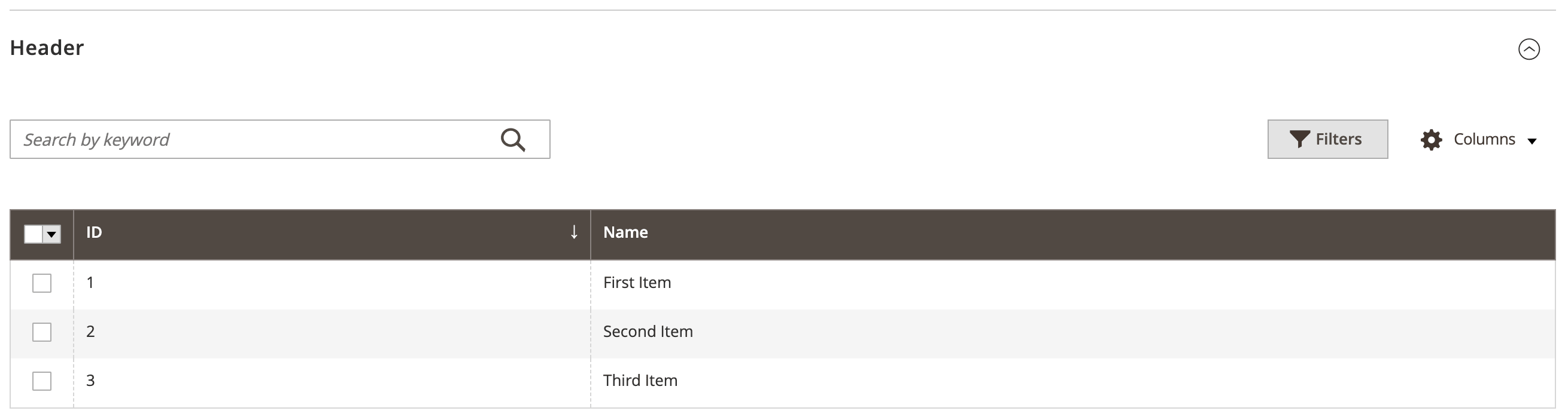 InsertListing Component example