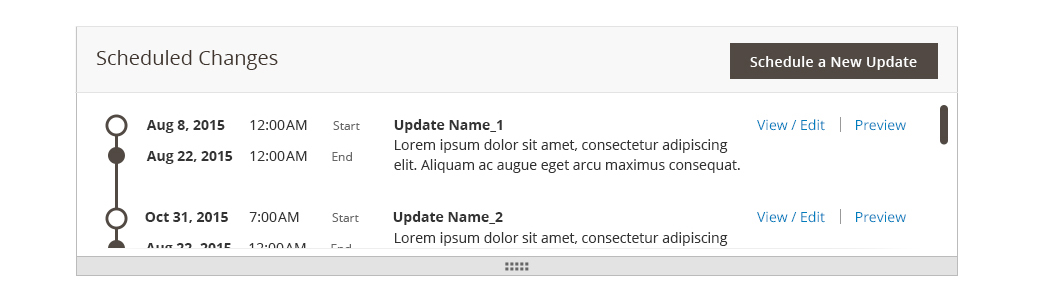 Scheduled Changes Module | Magento 2 Developer Documentation
