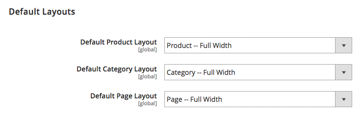 Page Layout Defaults
